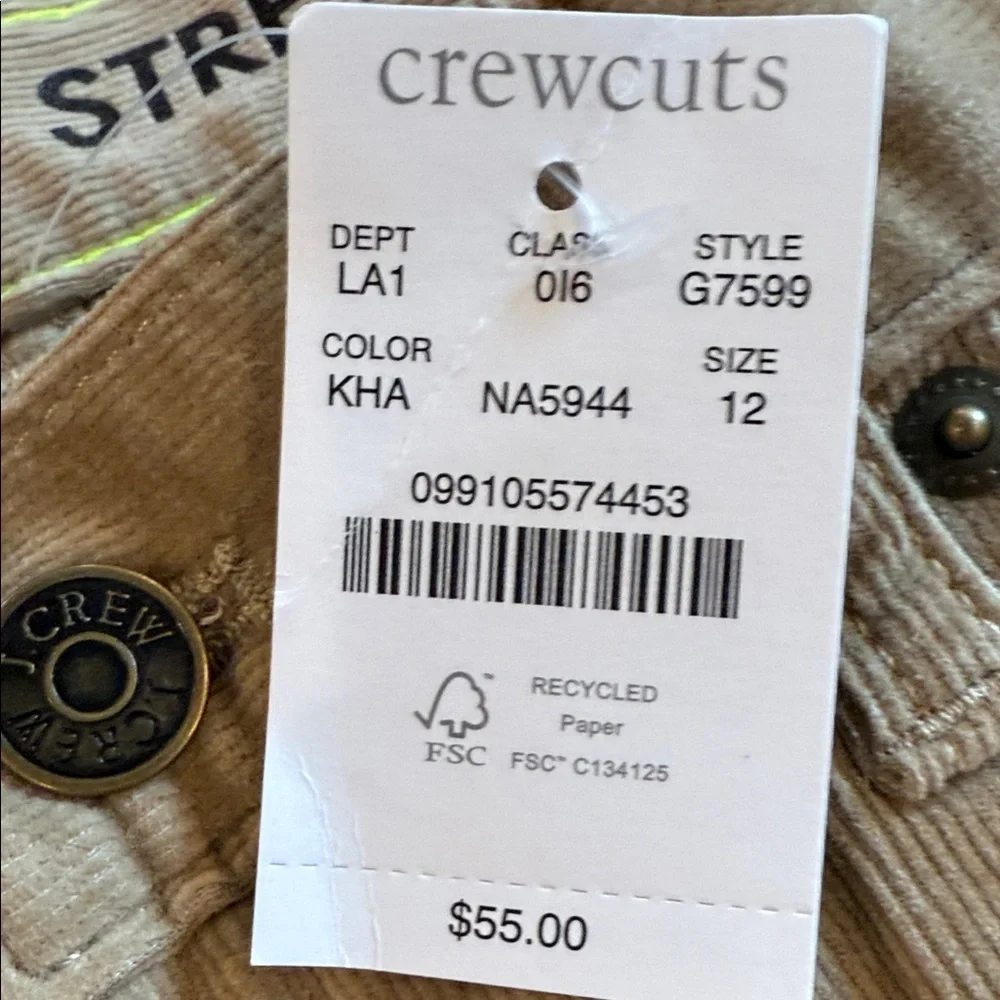 Crewcuts Men's Beige Corduroy Pants - Picture 2 of 5